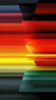 Vibrant abstract composition blending colors in dynamic shapes and lines during sunset hours photo