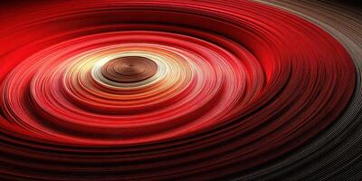 Swirling patterns of red and brown create mesmerizing abstract art in a vibrant circular design photo