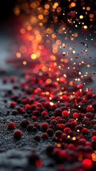 Colorful droplets and particles create a stunning visual display in a creative art composition photo