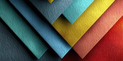 Colorful layered paper in textured design creating a visually striking abstract composition photo