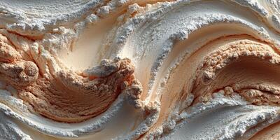 Creamy swirls of caramel and vanilla dessert creating an enticing texture and color display photo