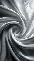 Intricate texture of swirling white fabric creates a visually captivating pattern photo