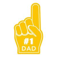 Number One Dad Foam Hand vector