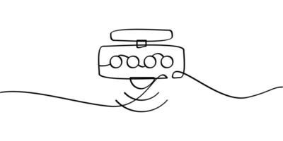 continuous line drawing motion sensor symbol. abstract line art illustration vector