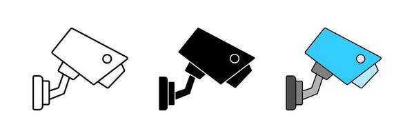 security camera icon set. cctv symbol. trendy and modern design vector