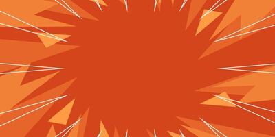 Abstract pattern background in comic style or orange sun rays. Suitable for summer template design vector