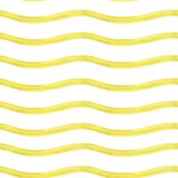 Flowing yellow wavy lines in watercolor style abstract seamless pattern isolated background. Hand painted strokes illustration for modern home decor, summer textile design, organic texture. vector