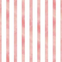 Pink stripes with paint texture and washes. Hand drawn watercolor illustration. Seamless pattern, repeating striped ornament, simple, background, abstract, delicate and light. vector