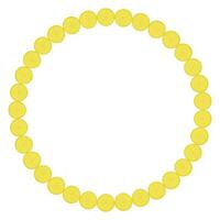 Round lemon slices frame, Lemons Wreath, Fruit circle Wreath Frame, Illustration Isolated vector