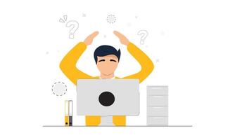flat concept no data illustration vector