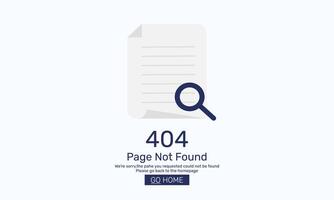 404 error page not flat concept design illustration vector