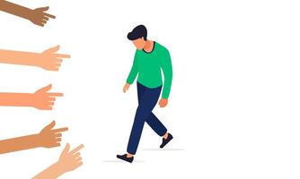 hand drawn concept flat design blame vector
