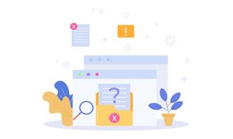 flat concept design no data illustration vector