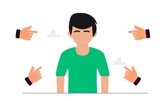 hand drawn flat design blame illustration vector