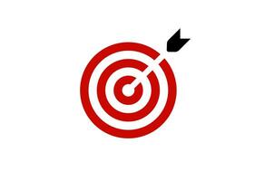 Target With Arrow Hitting Center for Business, Marketing, Goal Achievement, and Strategy Concepts. Perfect for Presentations and Infographics. Illustration. vector