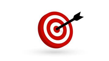 Business Target with Arrow Hitting Center for Marketing, Strategy, and Goal Achievement Concepts. Ideal for Presentations and Infographics. Illustration. vector