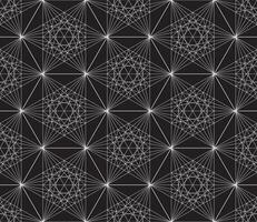 geometric star shape facets hexagonal seamless pattern vector