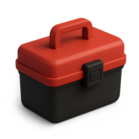 Transparent toolbox design studio background 3d model modern environment elevated viewpoint practical concept png