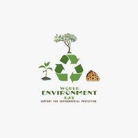 world environment day background. Happy Environment day. June 5. World environment concept vector