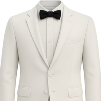 Elegant 3d render of a transparent background tuxedo formal attire showcase fashion display studio environment front view png