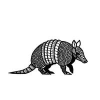 Logo design of an armadillo with a creative pattern in its body vector