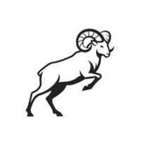 Ram running logo design on a white background vector