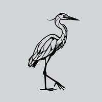 Heron logo design vector