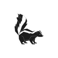 Black and white skunk logo design vector