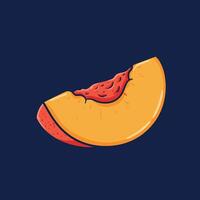 Slice of peach logo design vector