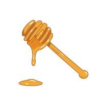 Honey dripping from a honey wand logo design vector