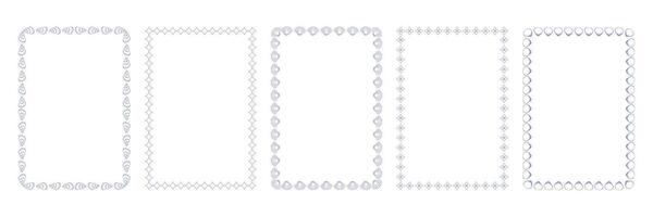 Set of hand drawn Mediterranean-style decorative frames with seashell and marine motifs. Minimalist linear borders perfect for cards, invitations, scrapbooking, branding, and packaging design. vector