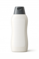 Shampoo bottle mockup with flip cap transparent background product showcase studio setting clean viewpoint modern concept png