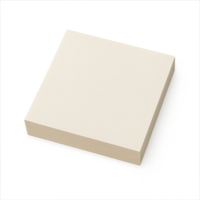 Action-packed blank sticky note pad transparent background creative workspace minimalist environment close-up view effective concepts png