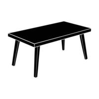 Rectangular Table Silhouette vector