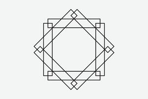 Abstract Geometric Square Frame Element vector