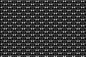 Seamless Isometric Geometric Pattern with Black and White Optical Cube Design vector