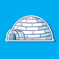 Drawn Igloo icehouse graphic design in winter season suitable use for element, sticker, and others event vector