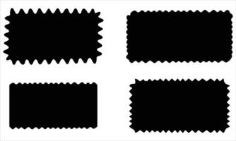 Zigzag shapes set vector