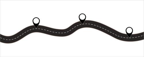Road map infographic location pin vector