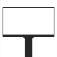 blank billboard mockup on white vector