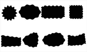 Set of Zigzag and Wavy Geometric Shapes vector