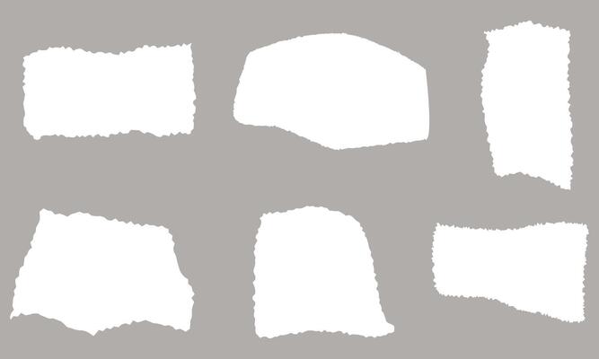 pieces of Torn paper. set of grunge paper banners
