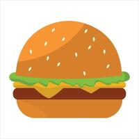 hamburger on a white background vector