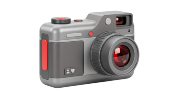 A camera with a red light on it png