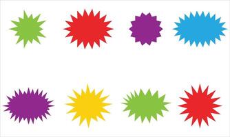 Colorful Starburst Graphic Abstract Burst Shapes for Design vector