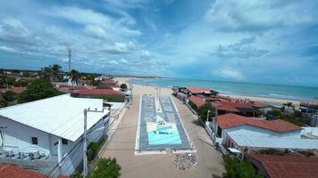 Above view of Galinhos Beach at Natal in Rio Grande do Norte Brazil . Stunning Background. video