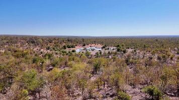 Aerial View of Safari Skyline in Victoria Falls Matabeleland North Zimbabwe . Beautiful Scene. video