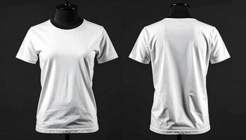blanco campanero t camisa negro collar maniquí frente ver foto