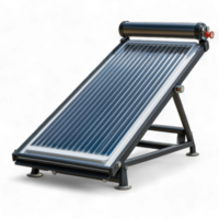 Solar water heater system for energy efficiency and sustainability isolated on transparent background cutout png