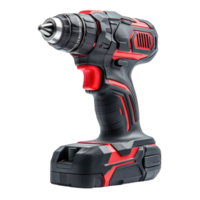 Cordless power drill with ergonomic grip and adjustable torque settings isolated on transparent background cutout png